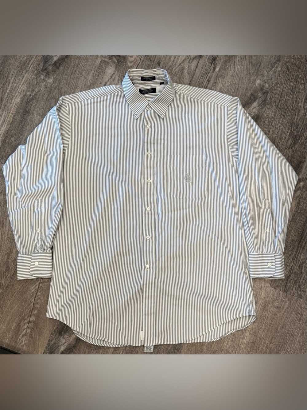 Vintage CHAPS Ralph Lauren Men’s 16 32/33 Striped Crest Button Down Shirt